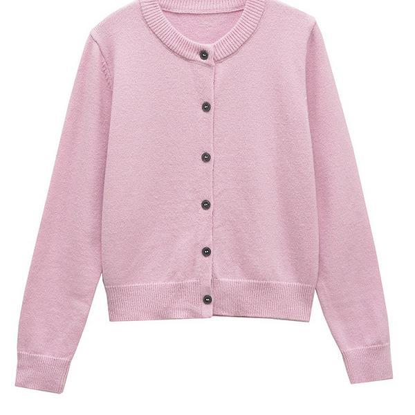 Knit jacket for women with button placket in high-quality material Lune London