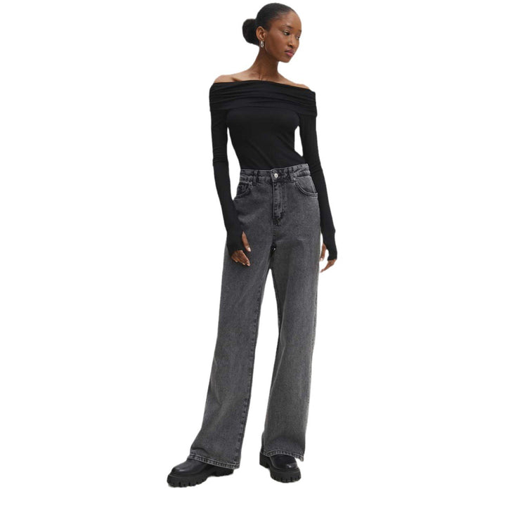 Casual high-waisted jeans for women in vintage style Lune London