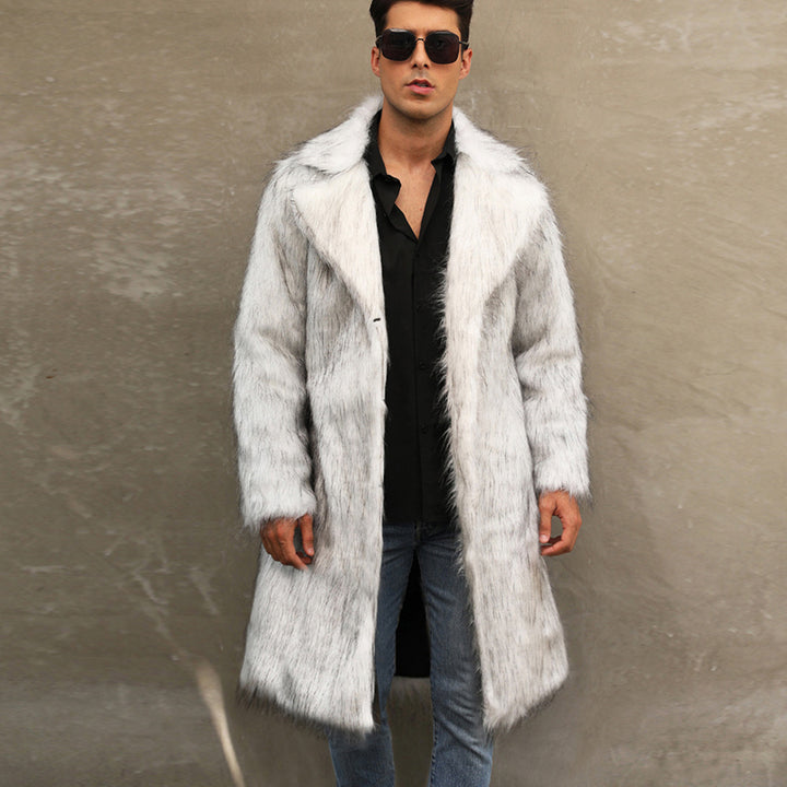 Extravagant faux fur jacket for men with classic details Lune London