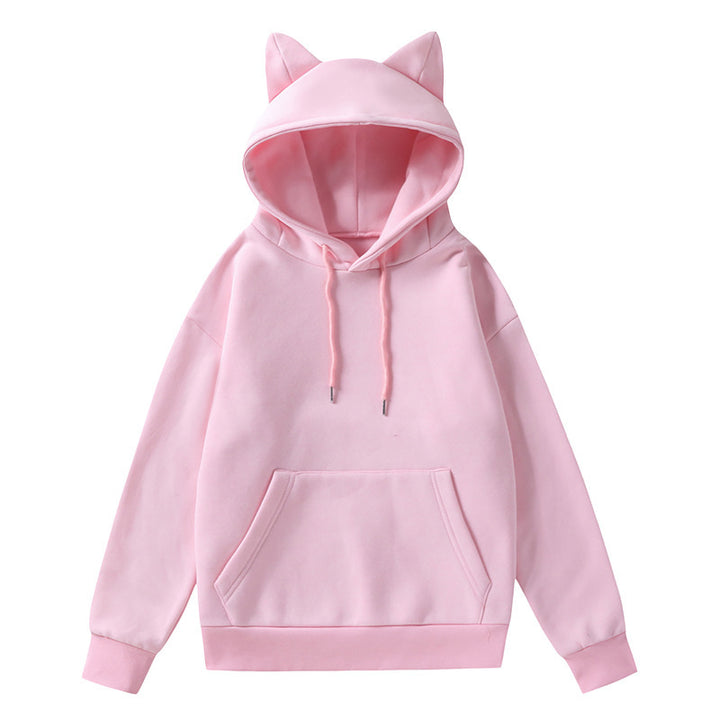 Hooded sweatshirt for ladies with cat ears and soft inner lining Lune London