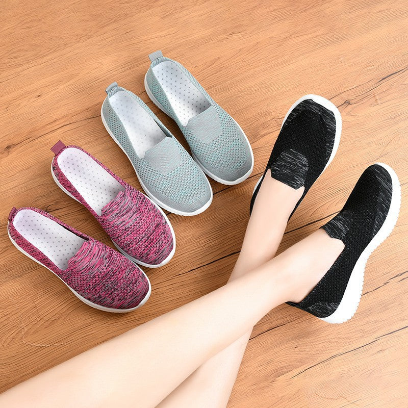 Women's slip-on sports sneakers with breathable material upper and non-slip sole Lune London