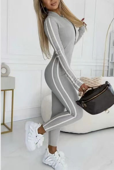 Women's Sporty Body with Long Sleeves and Stripes Lune London