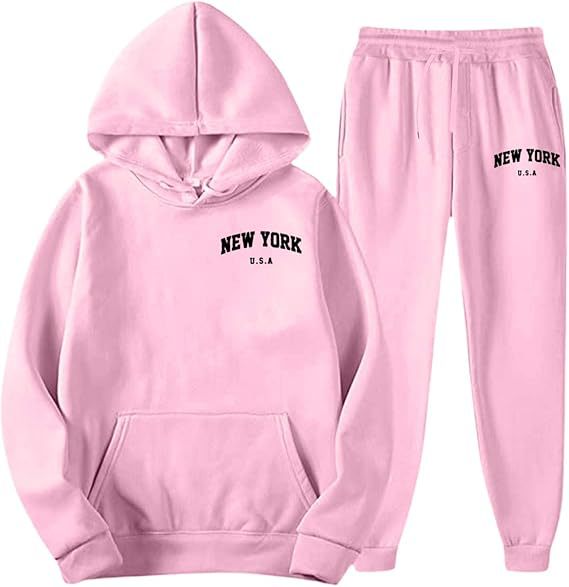 Women's Hooded Sweat Suit with high-quality material and modern lettering Chic & Stil