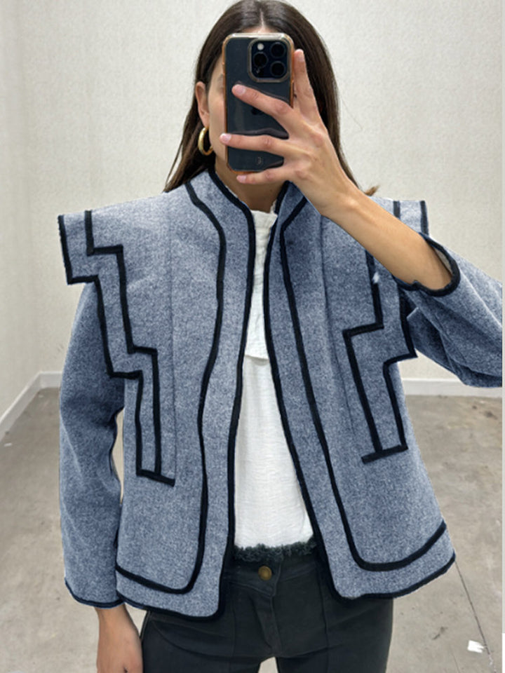 Ladies Fashion Jacket with geometric cut and special accents Lune London