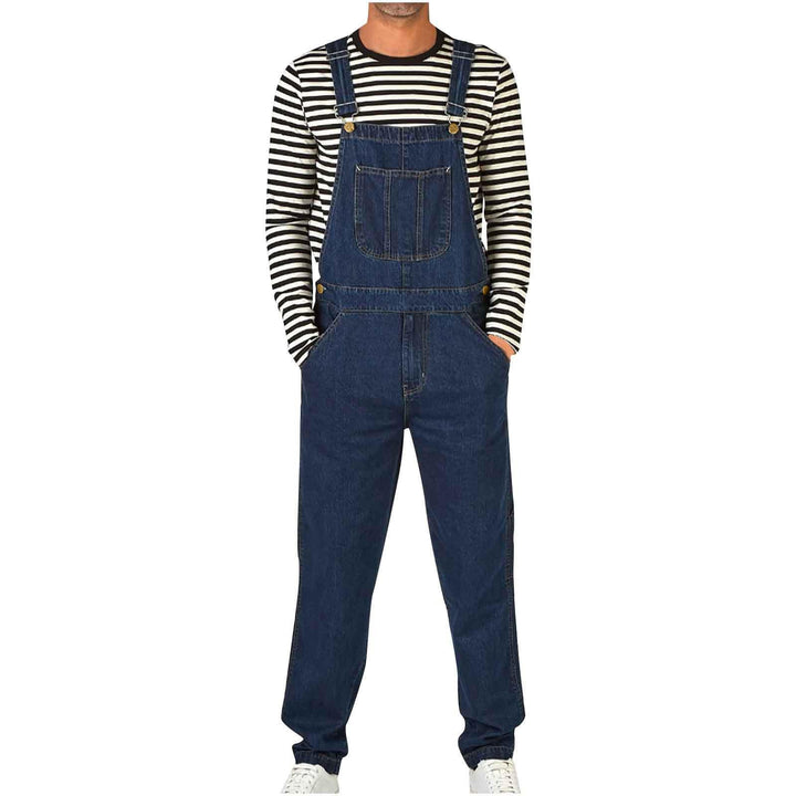 Men's denim overall with adjustable straps and practical pockets Lune London