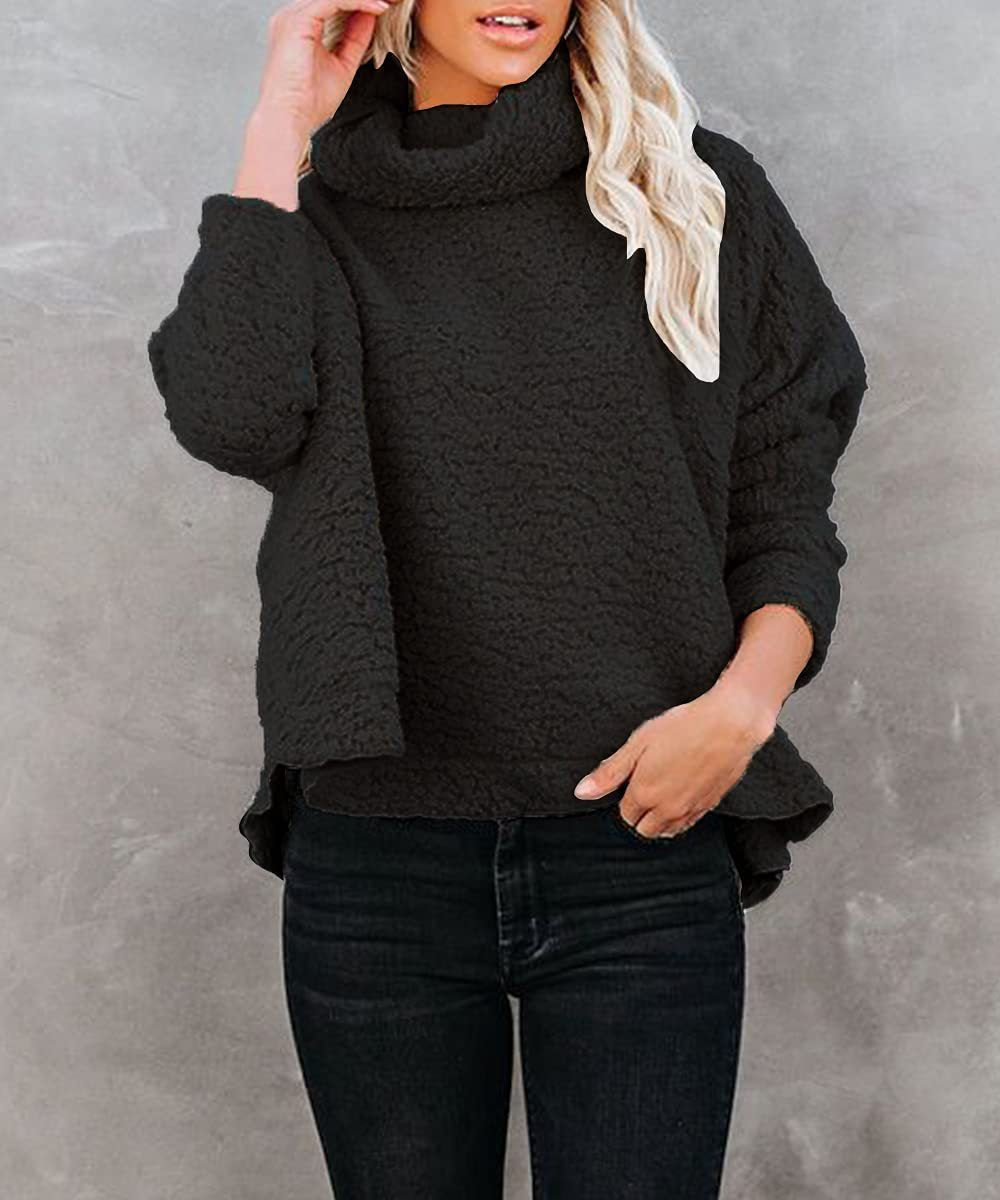 Ladies cozy sweater with high collar and soft material Lune London
