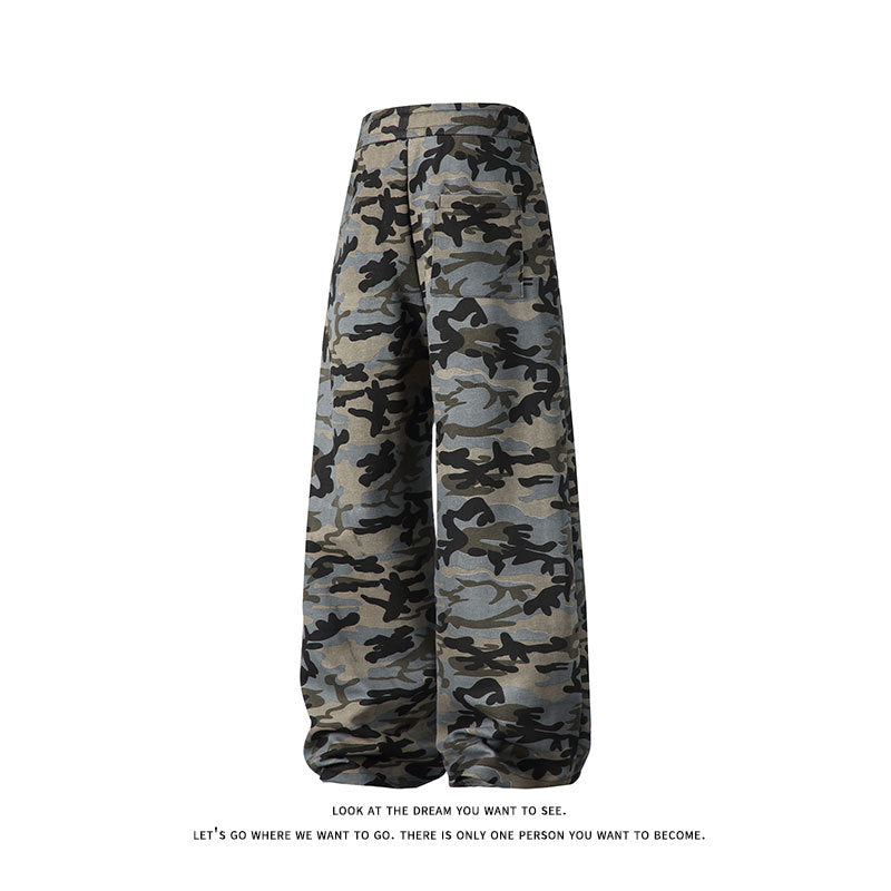 Lune London casual leisure pants for women in camouflage style