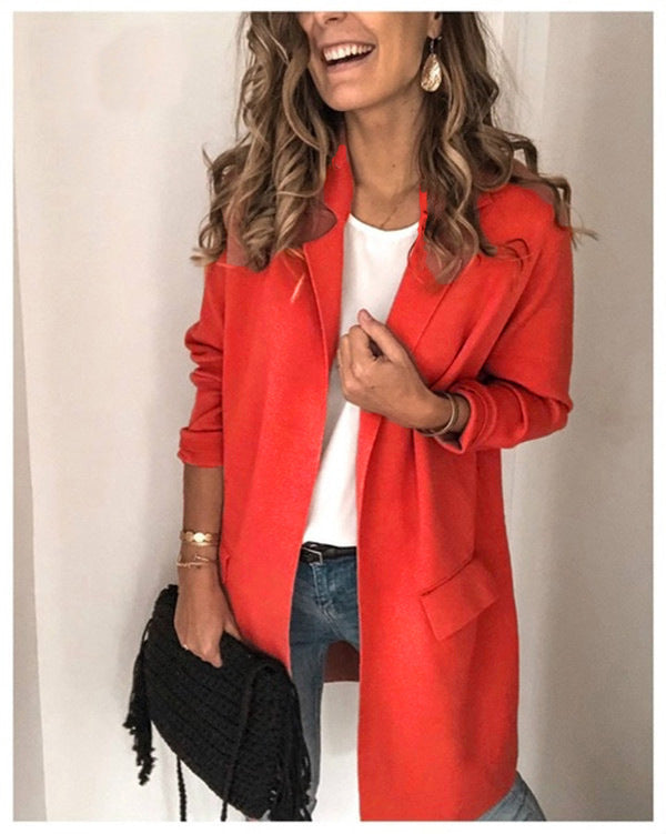 Elegant long women's coat with pockets Lune London