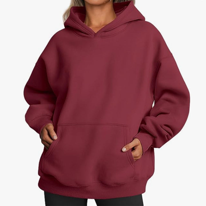 Women oversized casual hoodie with deep collar Lune London