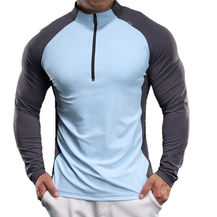 Men's functional t-shirt with half-zip and raglan sleeves Lune London