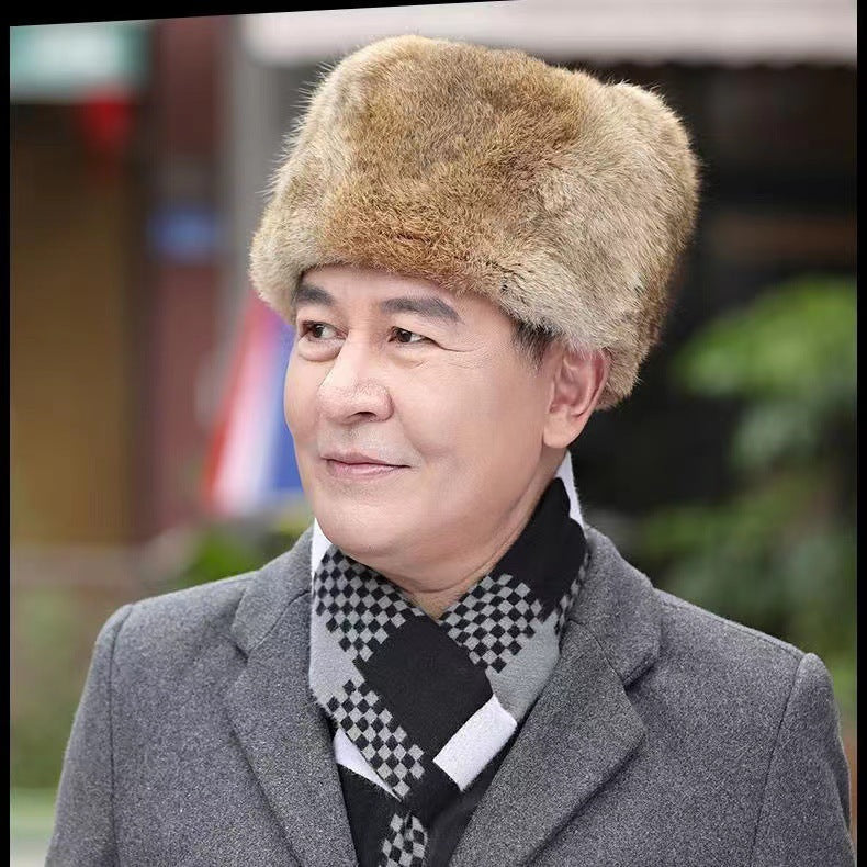 Fur hat for men with ear protection Lune London