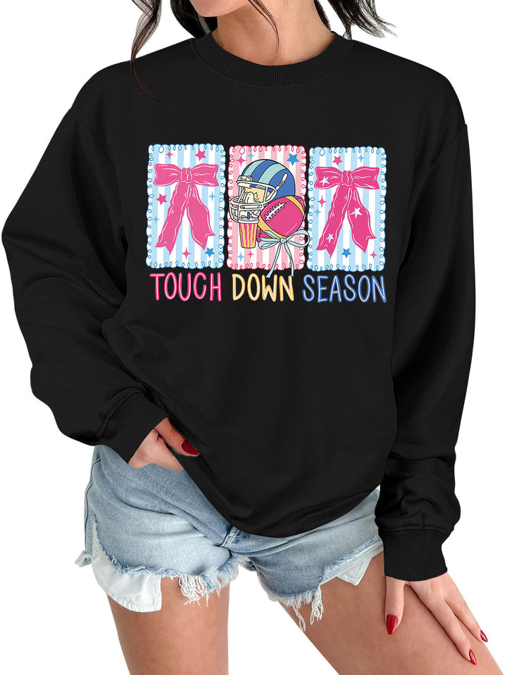 Sweat-shirt femme avec motif de football créatif et coupe décontractée Chic & Stil