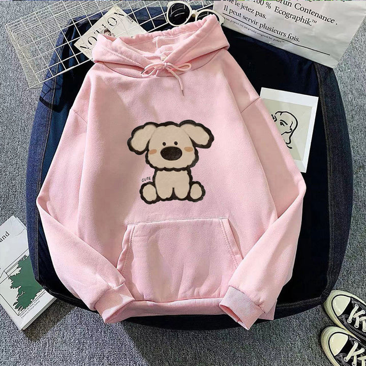 Women’s hooded sweatshirt with cute dog design Chic & Stil