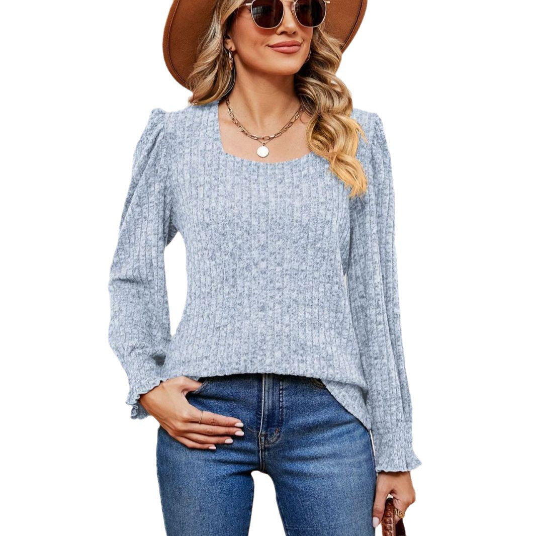 Ladies fashion sweater with balloon sleeves Lune London