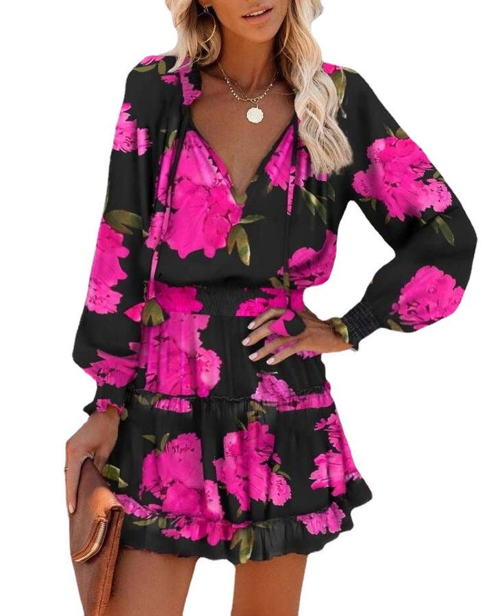 Elegant Lune London Ruffled Mini Flower Dress for Women