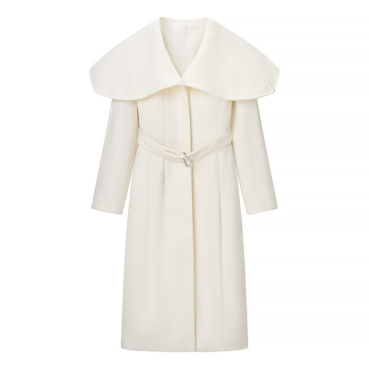 Manteau trench élégant pour femmes avec col surdimensionné et ceinture à taille ajustable Chic & Stil