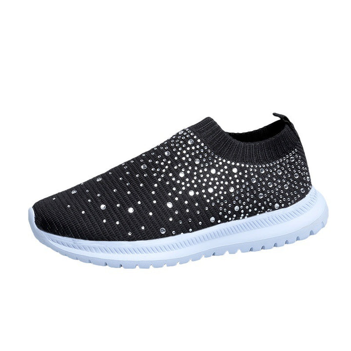 Ladies Chic Sporty Glitter Sneakers