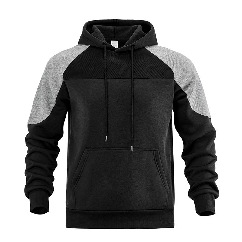 Sporty hoodie for men with contrasting sleeves and a practical kangaroo pocket Lune London
