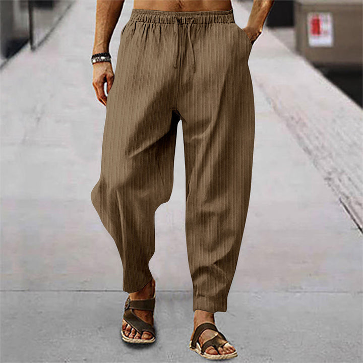 Casual fine striped trousers for men Chic and Style