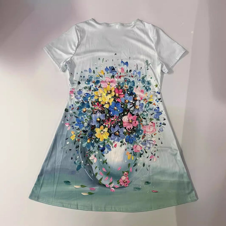 Lune London Floral Midi Dress with Ruffles for Women