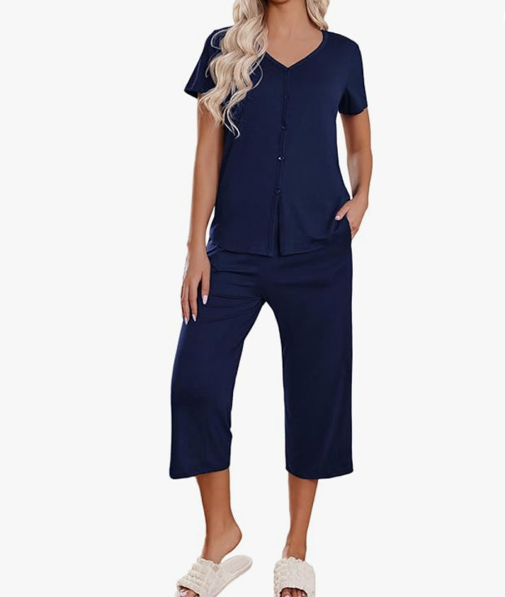 Women's pajamas set with short sleeves and comfortable pants Lune London