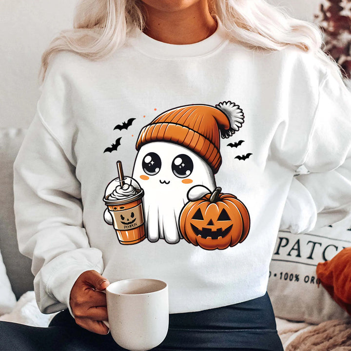 Sweat-shirt pour femmes avec design graphique Halloween ludique Chic & Stil