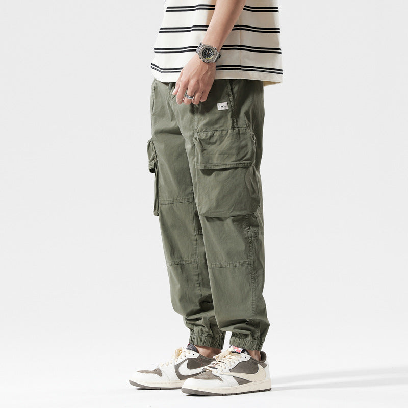 Pantalon de jogging style cargo décontracté pour hommes avec ceinture élastique Lune London
