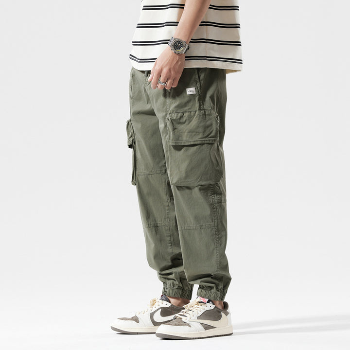 Pantalon de jogging style cargo décontracté pour hommes avec ceinture élastique Lune London