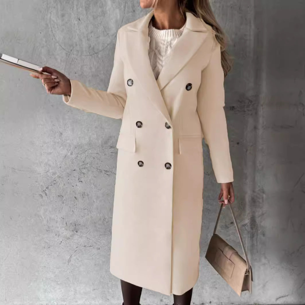 Lune London women's fitted crossover coat