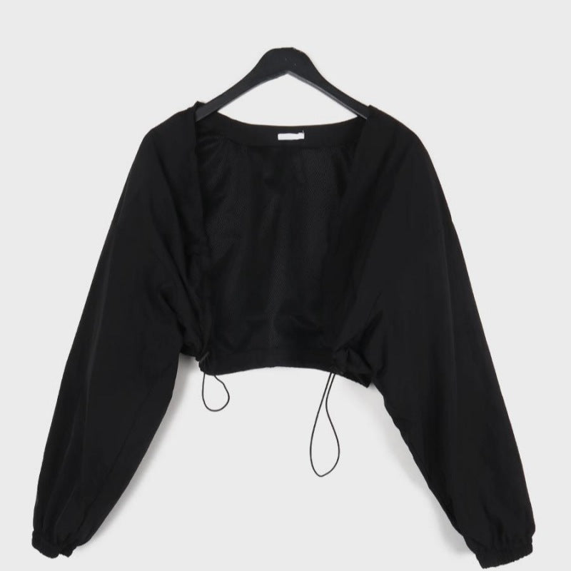 Blouse pour femmes à manches longues courte avec volants Chic & Stil