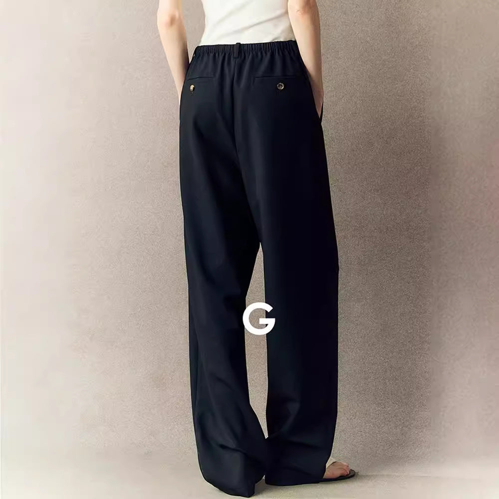 Pantalons chino pour femmes confortables et à coupe large avec ceinture ajustable Chic & Stil