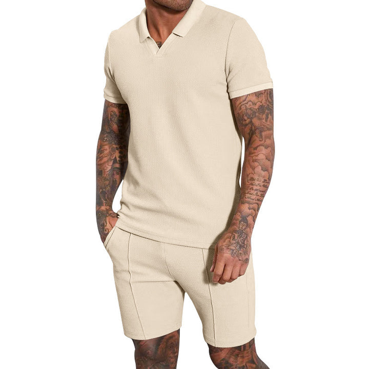Men's comfortable short sleeve polo with matching shorts Lune London