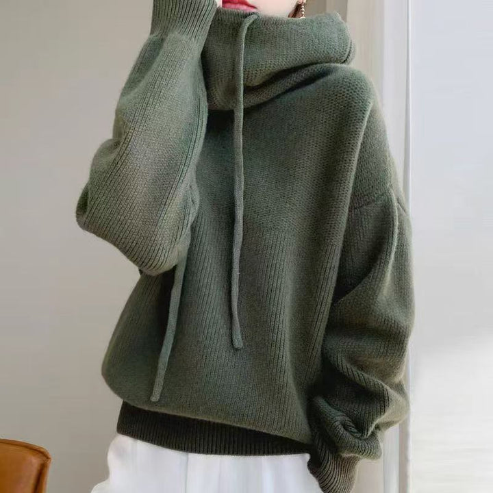 Pull surdimensionné pour femmes avec col montant et ajustement décontracté Chic & Stil