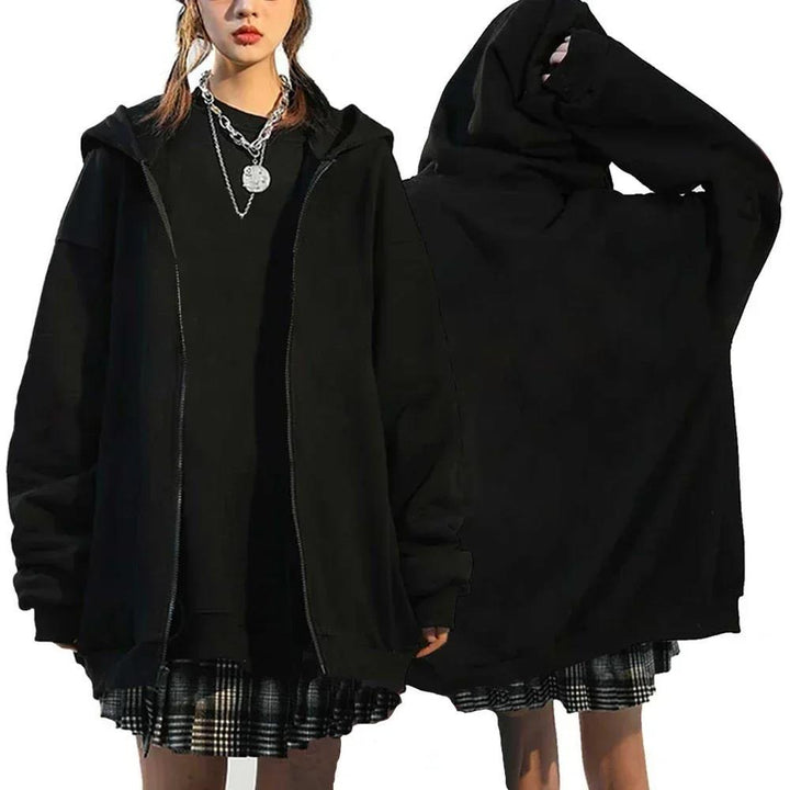 Ladies zip-up sporty hoodie with comfortable pockets Lune London