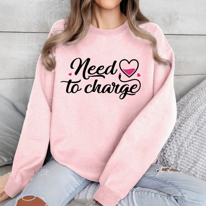Sweatshirt femme avec citation inspirante de cœur et coupe décontractée Chic & Stil