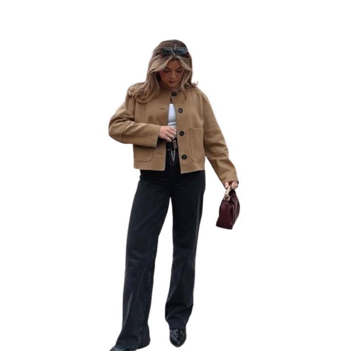 Fashion women's jacket with a minimalist cut and practical pockets Lune London