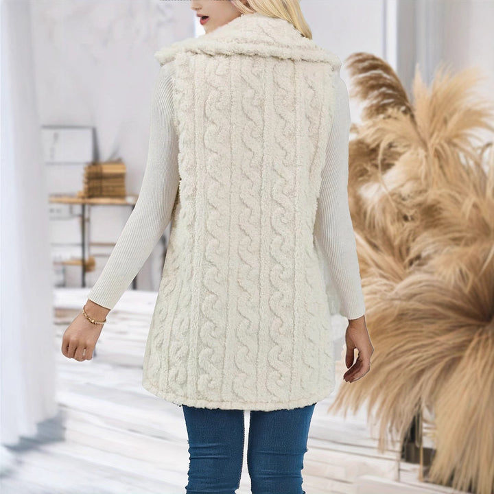 Cozy cardigan for women in soft teddy fleece Lune London