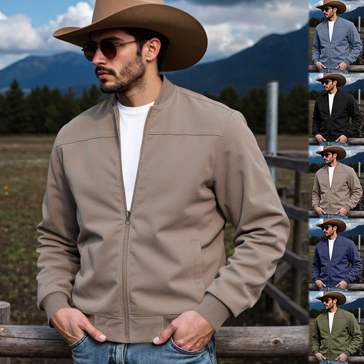 Men's winter jacket with a textured design and ribbed cuffs Lune London
