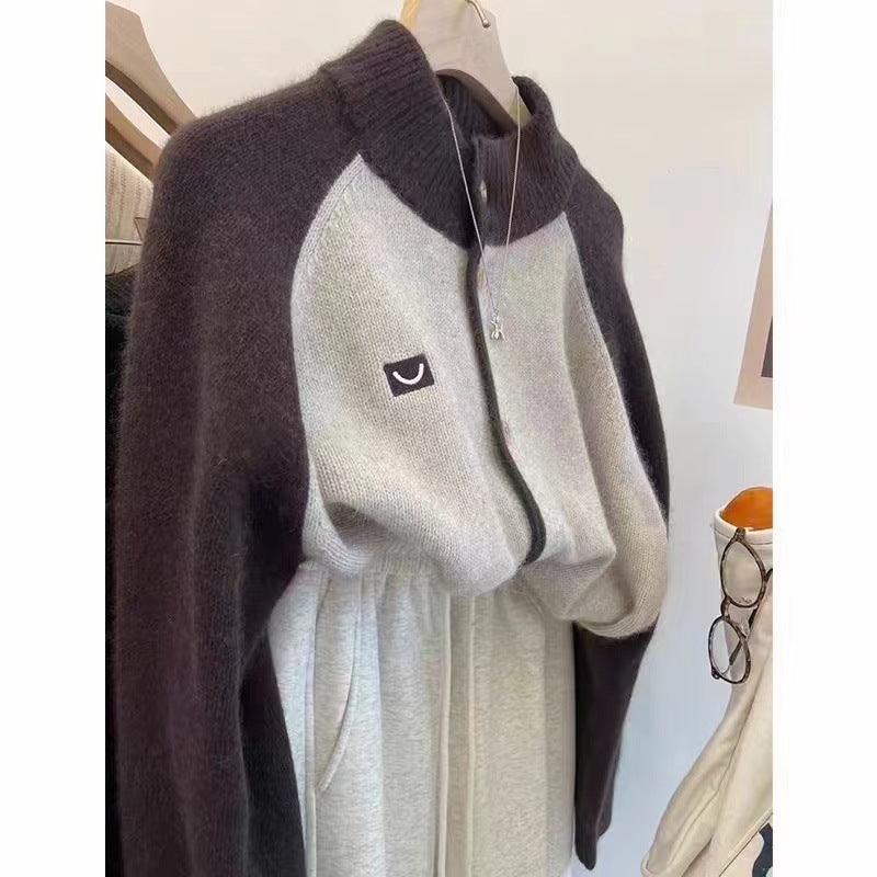 Women's knitted cardigan with elegant collar and button details Lune London