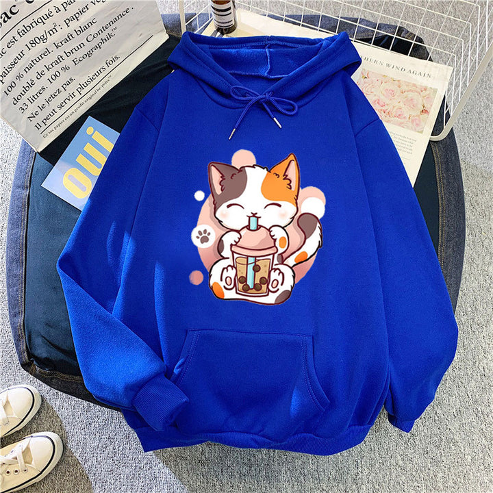 Women's hoodie with playful cat motifs Chic & Stil