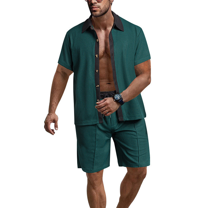 Men's casual short-sleeve shirt and structured design shorts Lune London