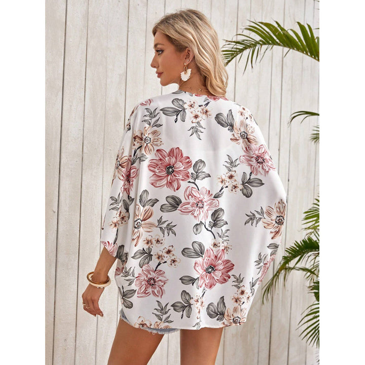 Women's kimono jacket with floral details and relaxed fit Lune London