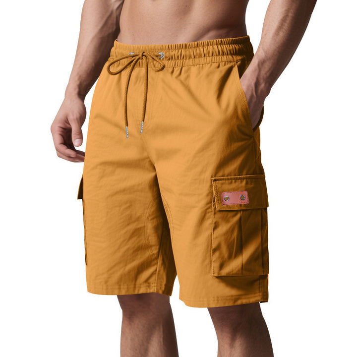 Shorts cargo pour hommes avec taille élastique et poches latérales pratiques Lune London