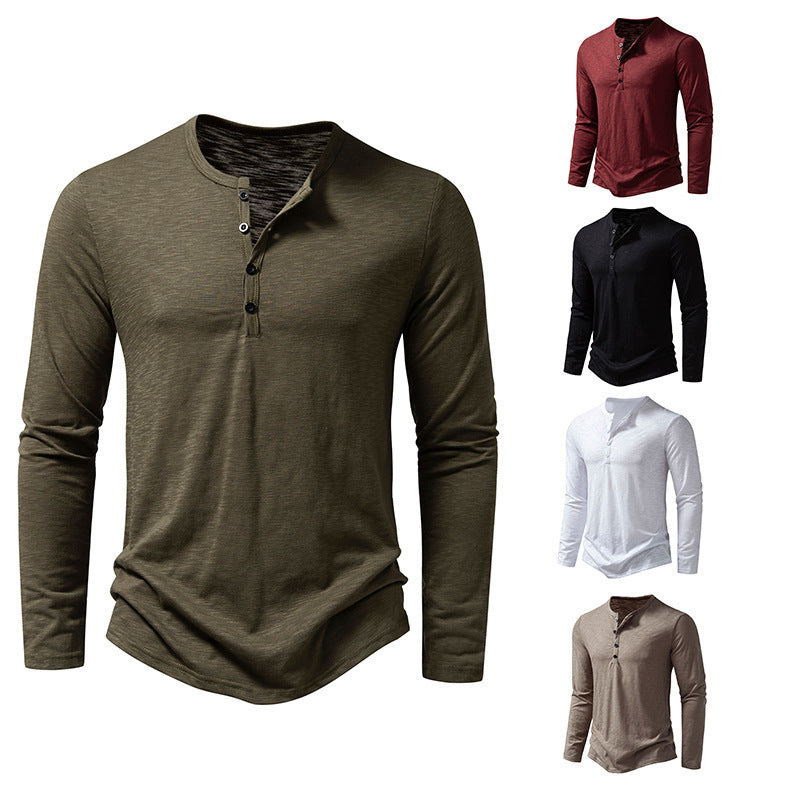 Men's long sleeve shirt with button placket Lune London