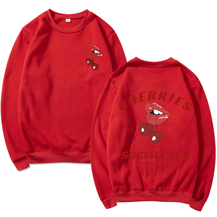 Sweat-shirt femme avec design créatif de fruits et de bouche Chic & Stil