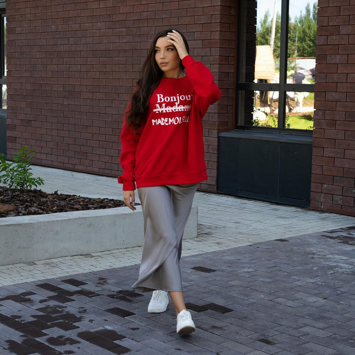 Casual sweatshirt for women with creative inscription Lune London
