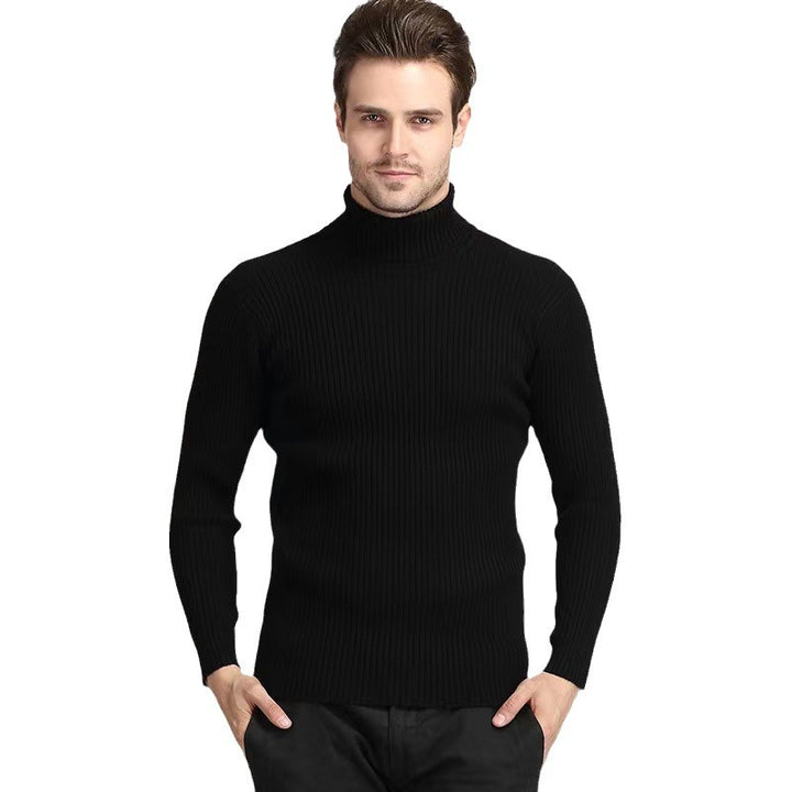 Men's ribbed fine knit turtleneck sweater Lune London