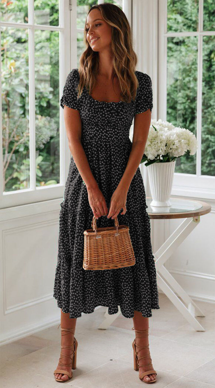 Lune London Layered Floral Midi Dress for Women