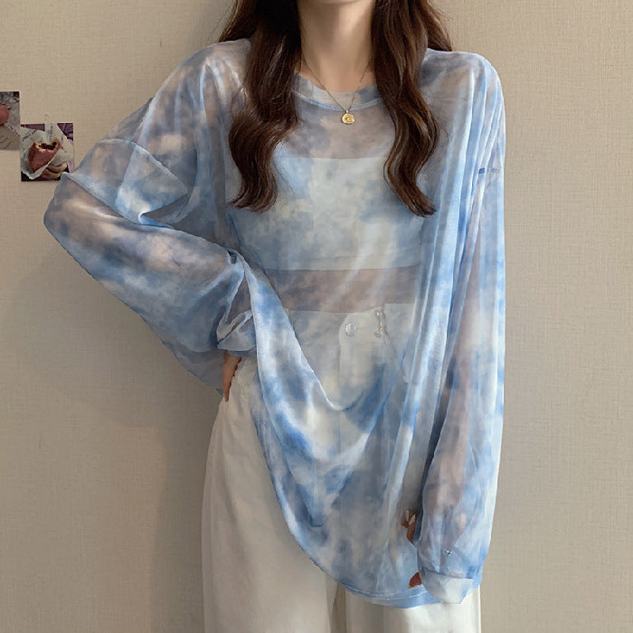 Women's casual oversized shirt with modern pattern Chic & Stil