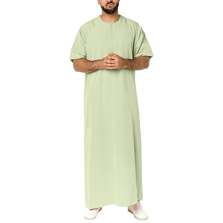Sporty maxi dress for women with short sleeves and practical zipper Lune London